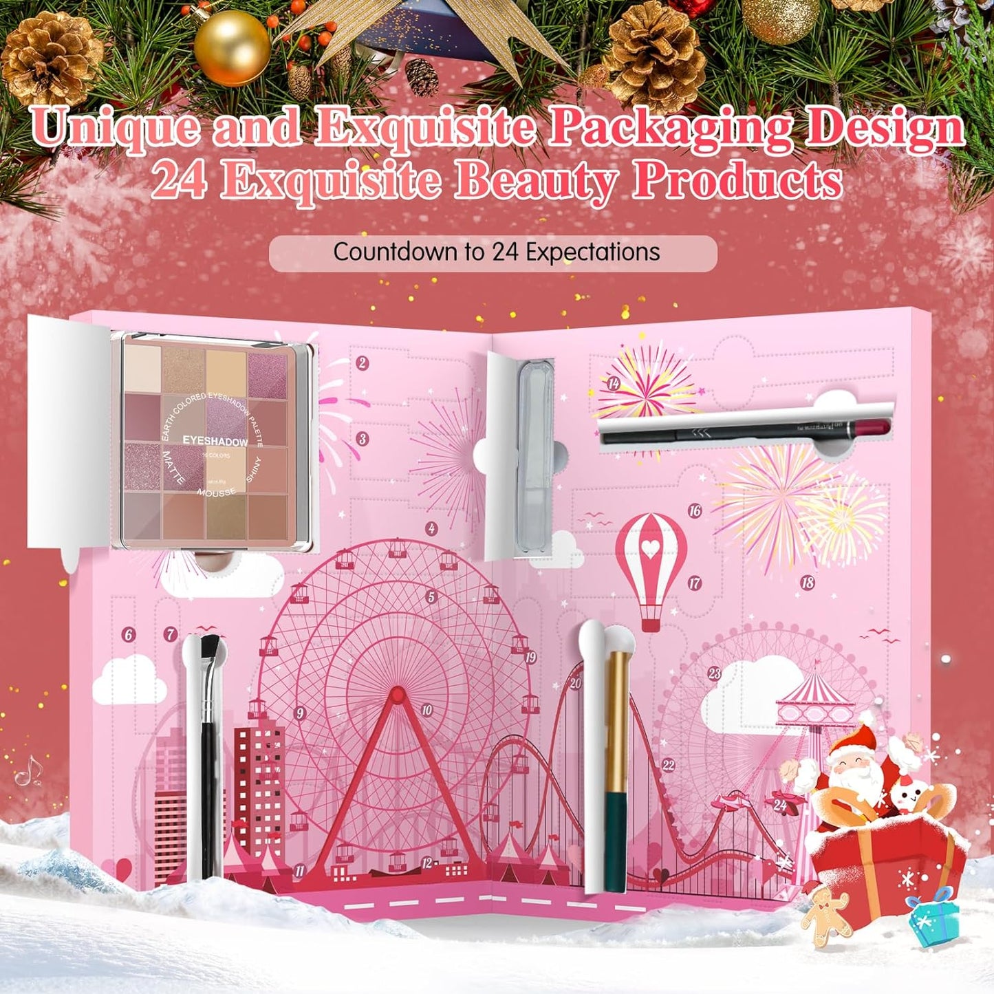 Calendrier de l’Avent coffret Noël maquillage cadeau femme