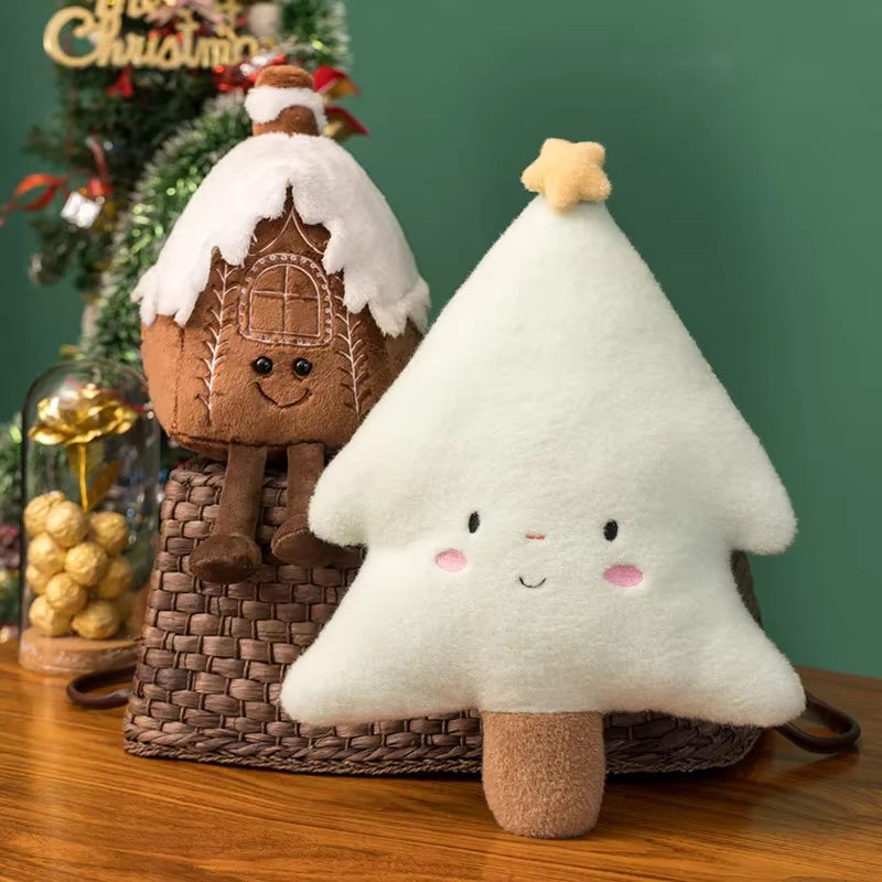 Coussins Noël bonhommes pain d’épices peluche décoration festive
