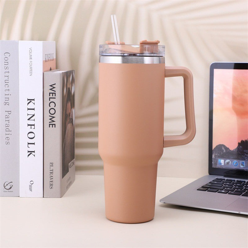 Gourde quencher tumbler corail grande capacité inox