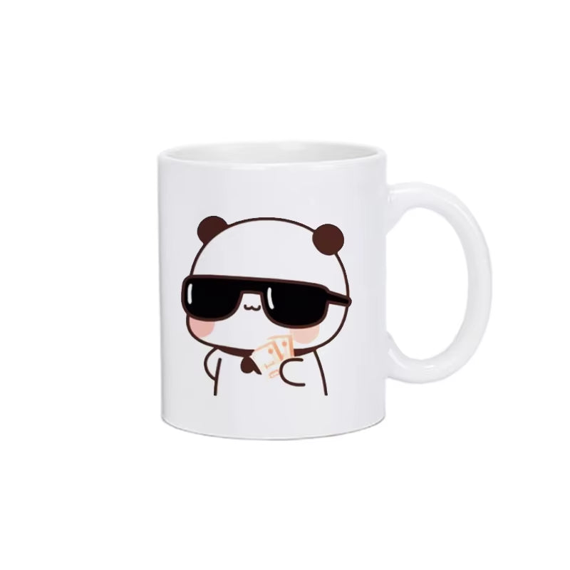 Mug kawaii pandas couple illustration tasse cadeau hiver 2026