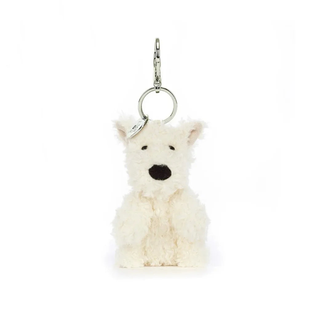 Porte-clés peluche Jellycat chien blanc kawaii mini peluche