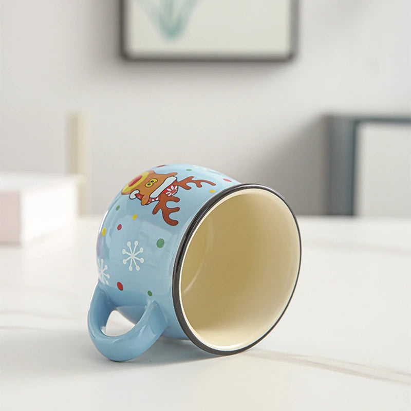 Tasse de Noël en céramique motif Père Noël illustration mug hiver 2026