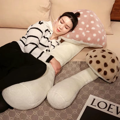 Kawaii Mushroom Plush Toys Big Size Huggable Pillow Stuffed Soft Plant Mushroom Style Sleep Throw Dolls Back Cushion Home Decor