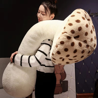 Kawaii Mushroom Plush Toys Big Size Huggable Pillow Stuffed Soft Plant Mushroom Style Sleep Throw Dolls Back Cushion Home Decor