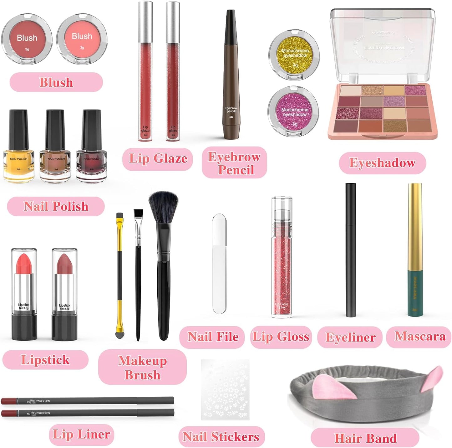 Calendrier Avent maquillage détail produits palette rouge à lèvres cosmétiques