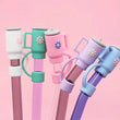 Capuchons kawaii en silicone pour paille couvre-pailles réutilisables multicolores