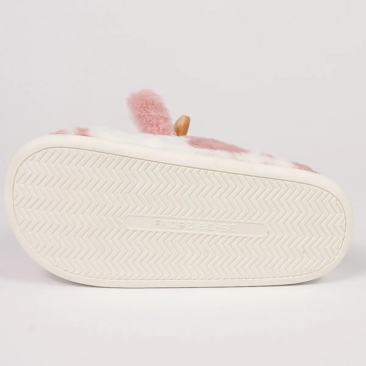 Chaussons femme vache semelle antidérapante confort intérieur vue de côté