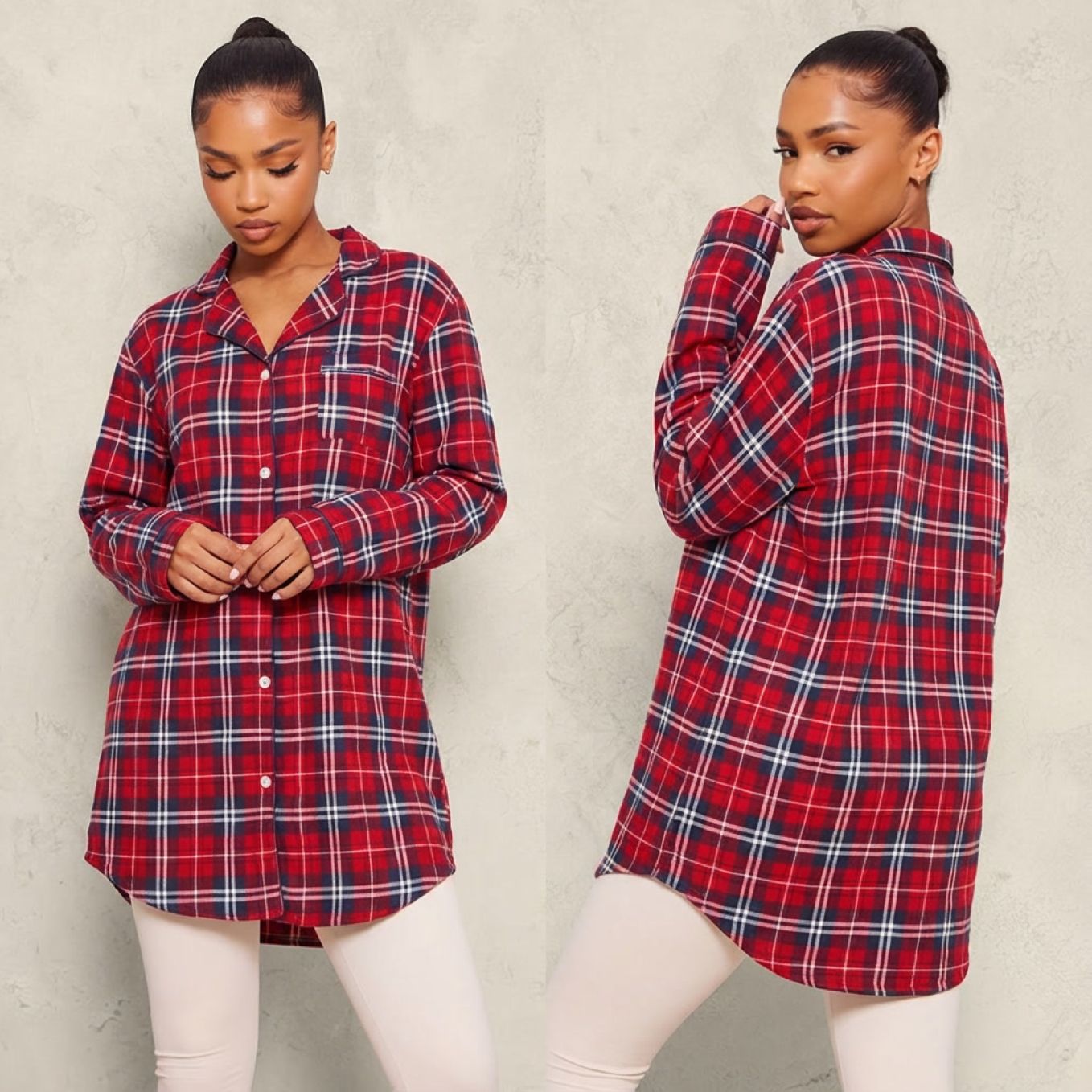 chemise-nuit-femme-flanelle-coton-imprime-quadrillage-rouge-sur-modele-hiver-printemps-2026