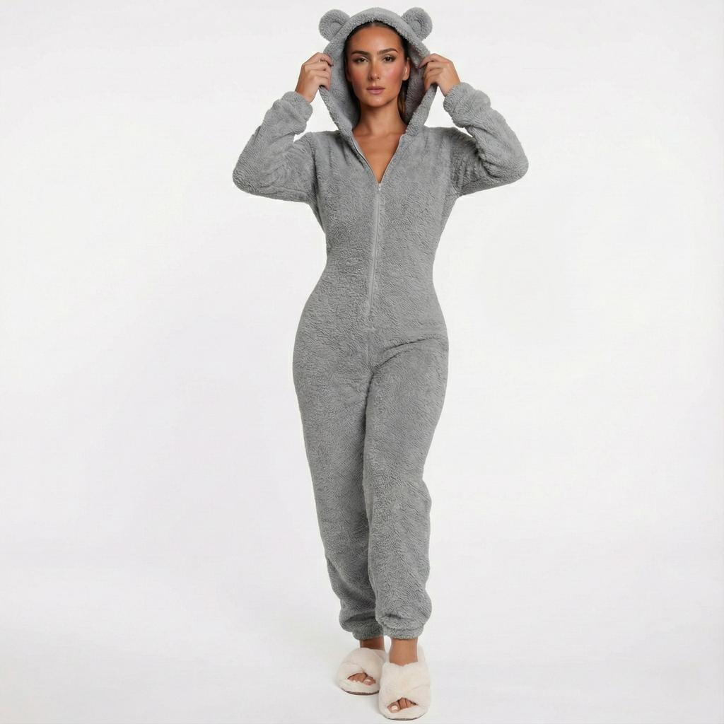 Combinaison pyjama polaire pilou pilou femme à capuche – Ultra chaude hiver 2026