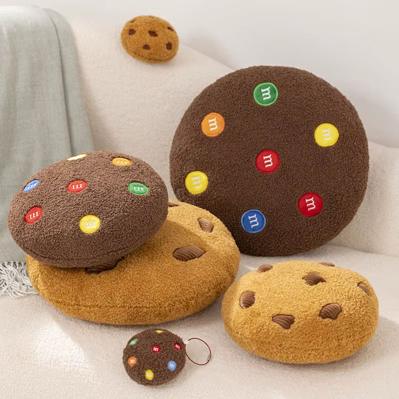 Coussins biscuit cookie en peluche déco canapé chambre plusieurs modèles