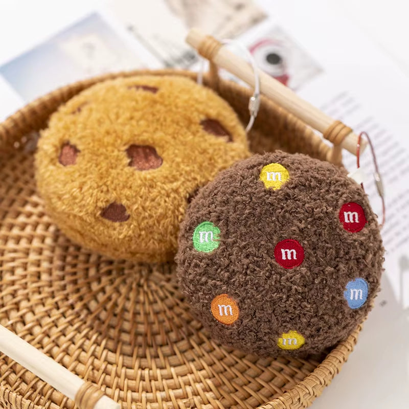 Coussins cookie en peluche chocolat et caramel déco canapé