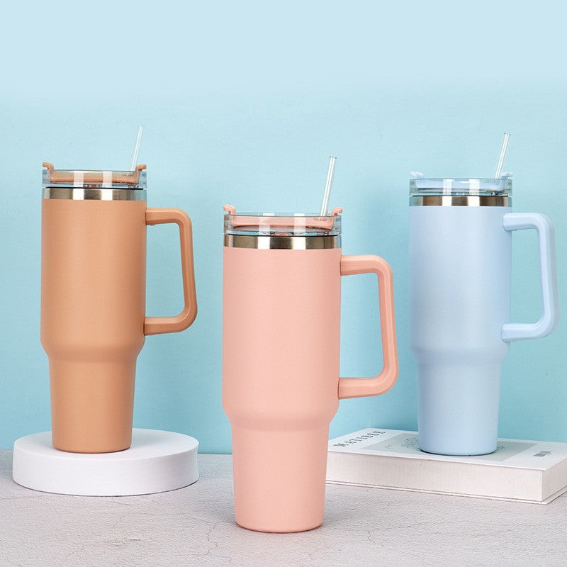 Gourde isotherme quencher tumbler inox grande capacité plusieurs couleurs