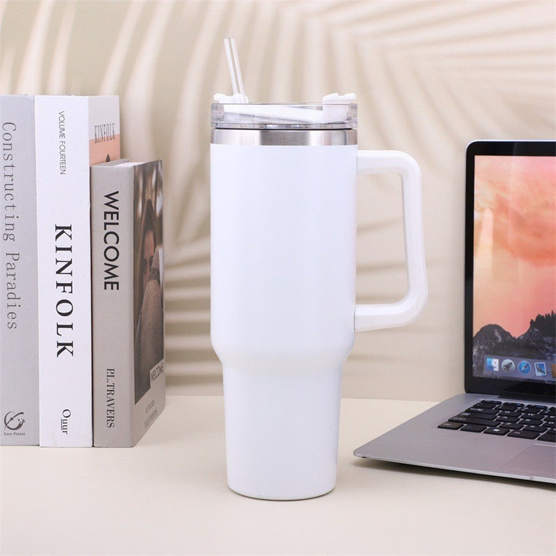 Gourde quencher tumbler blanc utilisation bureau nomade