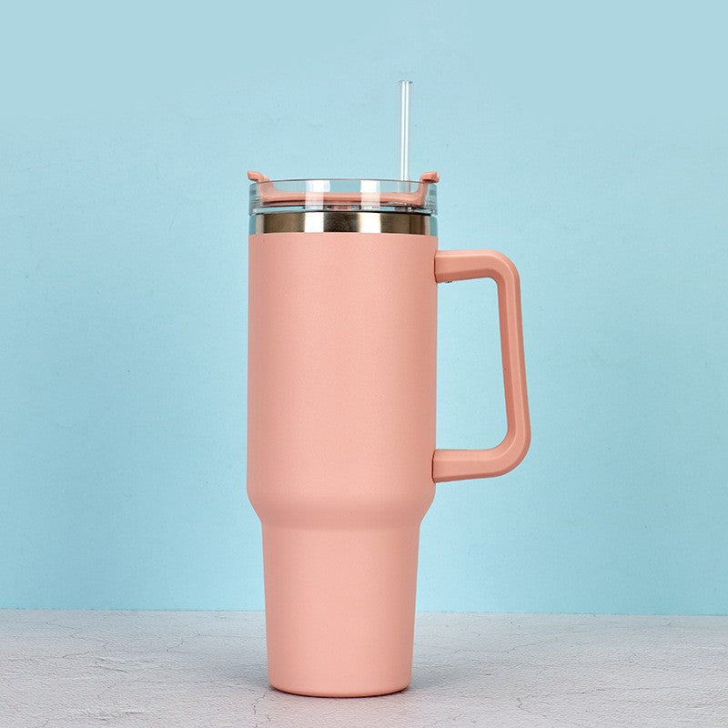 Gourde quencher tumbler corail inox grande capacité