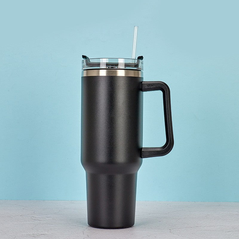Gourde quencher tumbler noir inox grande capacité nomade