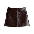 Jupe femme en simili cuir coupe droite style chic automne hiver printemps
