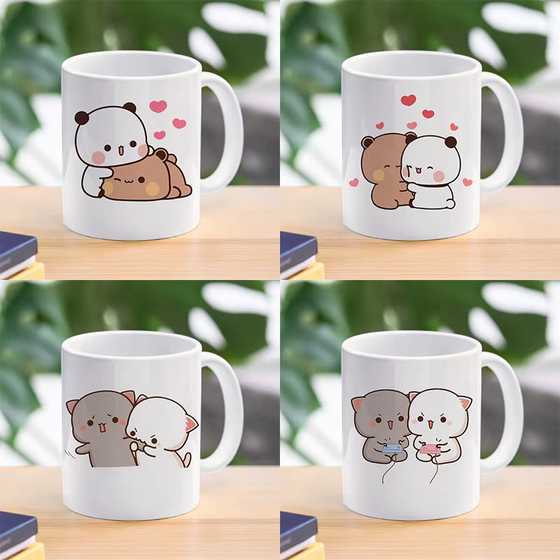 Mug kawaii couple pandas duo collection tasses mignonnes idée cadeau Noël hiver 2026