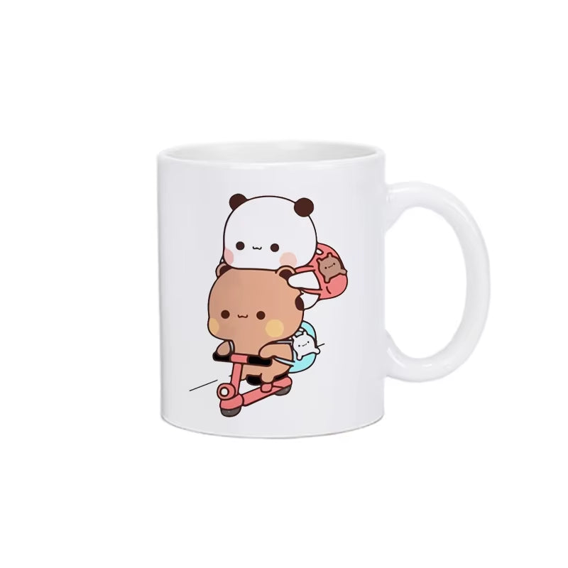 Mug kawaii couple pandas duo tasse idée cadeau hiver 2026