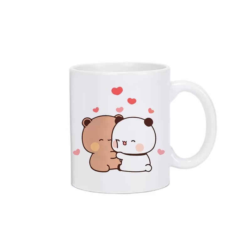 Mug kawaii pandas love illustration tasse hiver 2026
