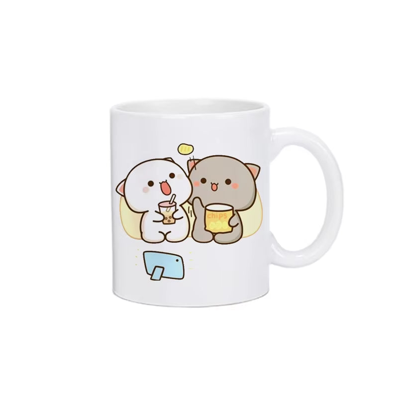 Mug kawaii pandas motif cœurs tasse mignonne hiver 2026