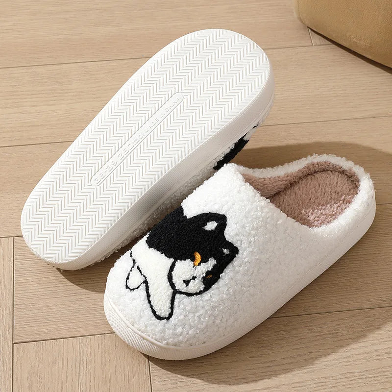 Pantoufles femme hiver semelle antidérapante chaussons d’intérieur chauds