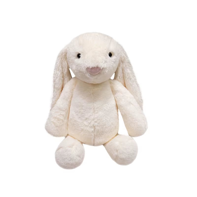 Peluche lapin kawaii longues oreilles blanc doudou cocooning ultra doux