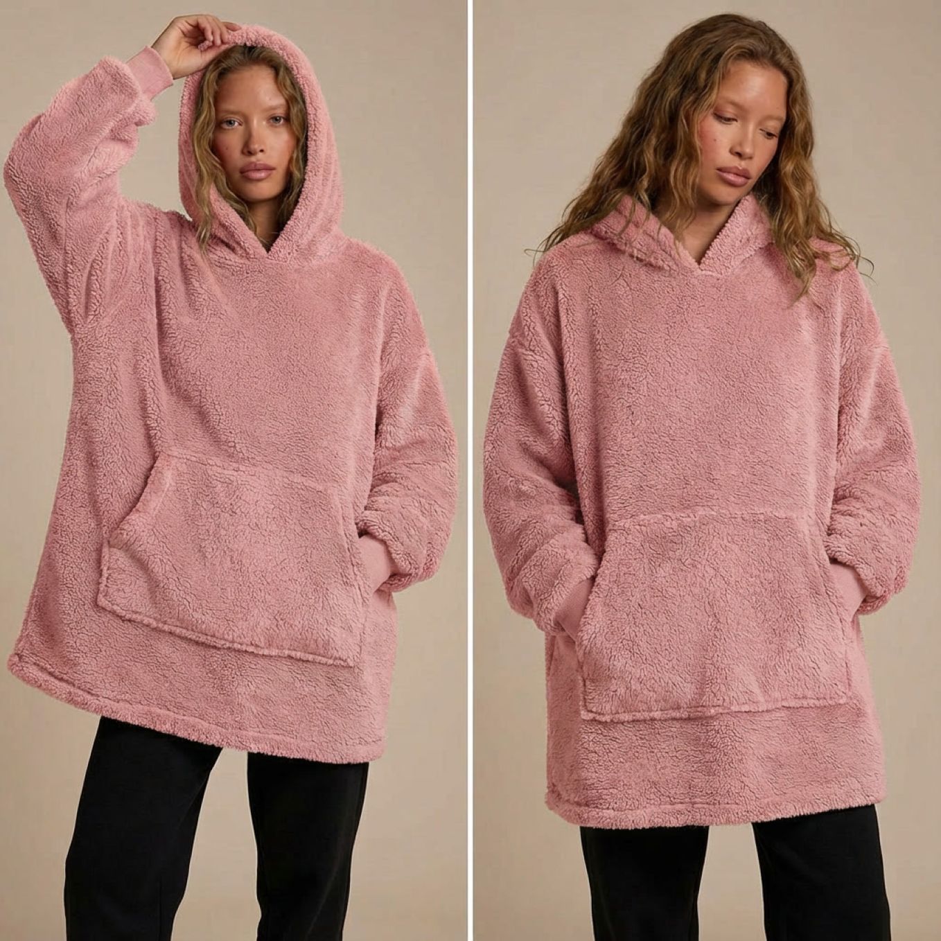 Pull plaid pilou pilou oversize rose épais femme hiver printemps