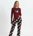 Pyjama Noël femme Père Noël porté ensemble cosy hiver