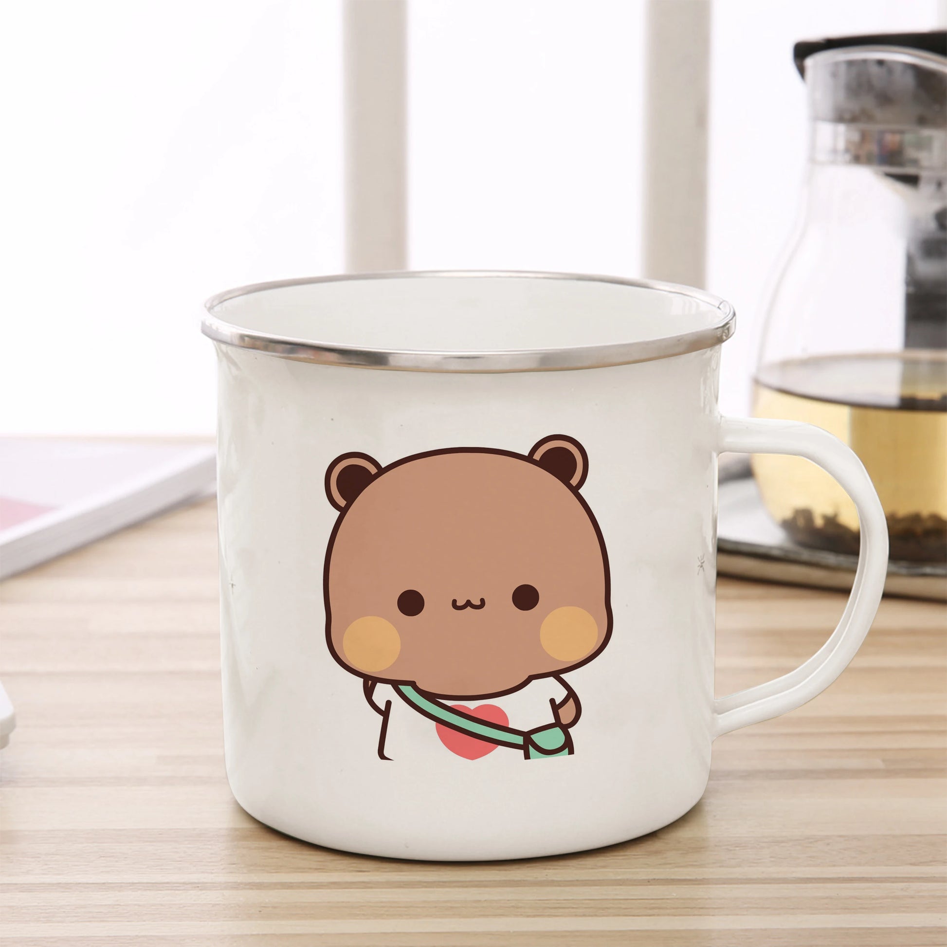 Tasse émaillée panda kawaii love couple mug 360 ml hiver printemps 2026