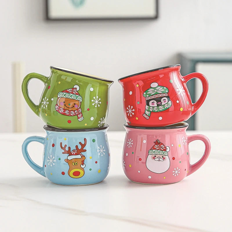 Tasse de Noël en céramique Père Noël et renne collection mugs hiver 2026