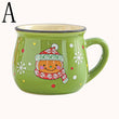 Tasse de Noël en céramique verte Père Noël illustration mug hiver 2026