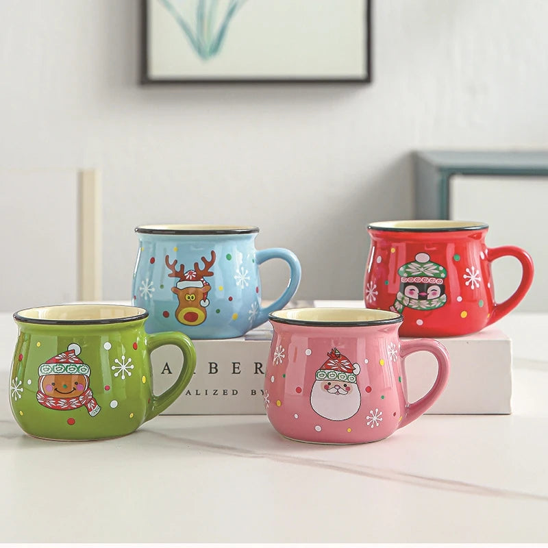 Collection tasses de Noël en céramique Père Noël renne bonhomme de neige hiver 2026